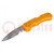 Messer; für Elektriker; L.Werkzeug: 190mm; L.Klingen: 80mm