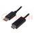 Kabel; DisplayPort 1.1; DisplayPort wtyk,HDMI wtyk; 2m; czarny