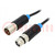 Cable; XLR male 3pin,XLR female 3pin; 1.5m; black; Øcable: 6mm