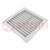 Filter; Cutout: 177x177mm; D: 34mm; IP55; Mounting: push-in; grey