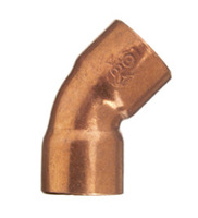 CU Kupferrohr Bogen 2Mu. 45Gr. 15mm (10)