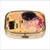 Gyógyszertartó doboz Fridolin Gustav Klimt ´A csók´ kisméretű, fém, aranyszínű