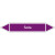 Rohrleitungskennz/Pfeilschild Bogen Gr7 Laugen(violett), Folie gest,7,5x1,6cm Version: P7104 DIN 2403 - Soda P7104