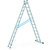 Kombi - Steh- Schiebe- Leiter, 2-teilig,gepol. Sprosse, Kunststoffschuhe, Standhöhe 6,07 m, 17,5kg