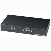 Distribuidor / conmutador de 2 señales HDMI a 4 monitores simultáneos