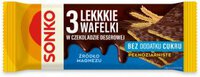 Lekkkie wafelki Sonko, w czekoladzie deserowej, bez dodatku cukru, 3 sztuki, 36g