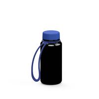 Artikelbild Drink bottle "Refresh" clear-transparent incl. strap, 0.4 l, black/blue