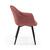 Chaise Fabia en velours rose et pieds en acier finition noire