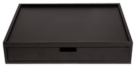 Willkommenstablett Charme XL mit Schublade; 40x33x8 cm (LxBxH); schwarz;