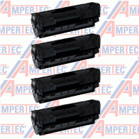 4 Ampertec Toner XL ersetzt HP Q2612A 12A schwarz