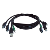 Black Box SKVMCBL-2HDMI-10TAA cable para video, teclado y ratón (kvm) Negro 3,04 m