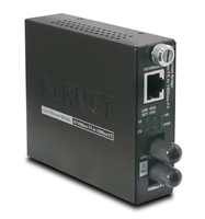 PLANET 10/100Base-TX to 100Base-FX netwerk media converter 200 Mbit/s 1310 nm Zwart