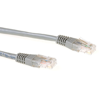 ACT Grijze 1,5 meter LSZH U/UTP CAT6A patchkabel met RJ45 connectoren