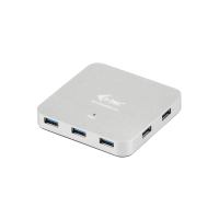 i-tec Metal U3HUBMETAL7 hálózati csatlakozó USB 3.2 Gen 1 (3.1 Gen 1) Type-A 5000 Mbit/s Ezüst
