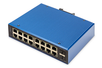 Digitus Conmutador Gigabit Ethernet industrial L2 de 16+2 puertos, managed
