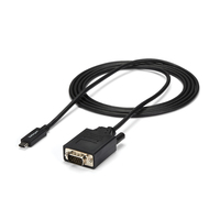 StarTech.com Cable de 2m USB C a VGA - Cable Adaptador Activo de Vídeo de 1920x1200/1080p USB Tipo C a VGA - Compatible con Thunderbolt 3 - De Portátil a Monitor VGA - Modo DP A...