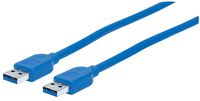 Manhattan 354295 USB-kabel 1,8 m USB 3.2 Gen 1 (3.1 Gen 1) USB 3.0 Type-A Blauw