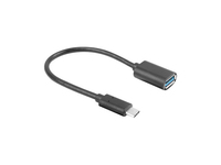 Lanberg AD-UC-UA-04 kabel USB 0,15 m USB 3.2 Gen 1 (3.1 Gen 1) USB A USB C Czarny