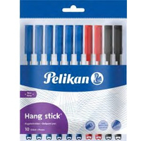 Pelikan 820851 balpen Zwart, Blauw, Rood Stick balpen 10 stuk(s)