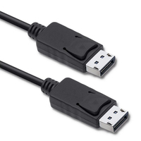 Qoltec 50370 DisplayPort kábel 0,5 M Fekete