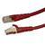 Videk Cat6A Booted LSZH 10g S/FTP RJ45 Patch Cable Red 10Mtr