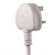 Lindy 0.2m Single UK Mains Power Extension, White