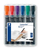 Staedtler Lumocolor permanent marker 352 marqueur indélébile Pointe ogive Noir, Bleu, Vert, Orange, Rouge, Violet 6 pièce(s)