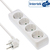 InLine Socket strip, 4-way earth contact CEE 7/3, white, 3m