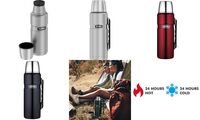 THERMOS Bouteille isotherme STAINLESS KING, 1,2 L, rouge (6463099)