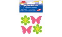 KLEIBER Reflex-Sticker "Blume & Schmetterling", gelb/pink (53500769)
