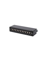 DIGITUS Patchpanel 1HE 12-Port Cat6A geschirmt grau Patch-Panel Grau