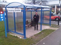 Venue Smoking Shelter - RAL 6005 - Moss Green