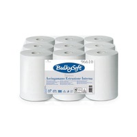 Asciugamani a rotoli ad estrazione interna Premium Bulkysoft strappo 21,5x30 cm conf. 9 rotoli da 200 strappi