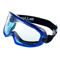 Bolle SUPBLEPSI Superblast Vollsichtbrille, blauer PVC-Rahmen, luftdicht klare