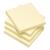 5 Star Eco Re-Move Recycled Notes Repositionable Pad of 100 Sheets 76x76mm Yellow [Pack 12]
