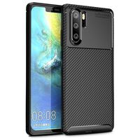 NALIA Case compatible with Huawei P30 Pro, Carbon Look Ultra-Thin Mobile Silicone Protective Cover Rugged Rubber Gel Soft Skin, Slim Shockproof Bumper Shell Smart-Phone Protecto...