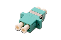 DIGITUS LC / LC Duplex Coupler. Aqua color Zirconia Ceramic Sleeve. Plastic housing.