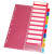 Register A4 PP 1-10 mit Indexblatt farbig, PP, Prägung 1-10, A4, 223 x 297 mm