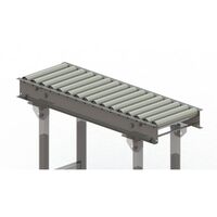 Roller conveyor, steel frame with zinc plated steel rollers