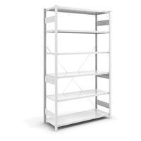 Wide span boltless shelving unit, RAL 7035