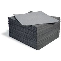 Universal absorbent sheeting mat with PE coating