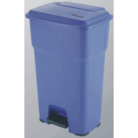Abfallbehälter Hera mit Pedal 85l blau