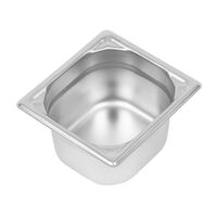 Vogue Heavy Duty 1/6 Gastronorm Pan - Stainless Steel Container - 1.7L / D100 mm