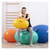 PEZZI Therapierolle Eggball ORIGINAL Sitzball Gymnastikball Pezziball 65 cm GELB, gelb
