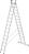 Alu-Mehrzweckleiter 2x14 Sprossen Leiterlänge 6,98m ausgef.Arbeitshöhe bis 8,00