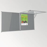 Eco-colour™ Top hinged fire resistant tamperproof lockable office noticeboards