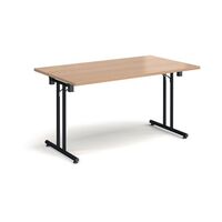 Folding rectangular meeting room tables