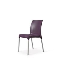 Polypropylene Side Chair with Aluminium Legs