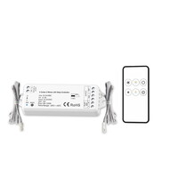 LED weißdynamischer Push/Funk PWM-Controller MiniAMP inkl. Fernbedienung, 12-24V DC, 60-120W, 5A, mit 2x 30cm Kabel