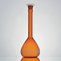 500ml LLG-Volumetric flasks borosilicate glass 3.3 class A amber glass